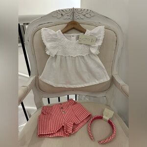 🦢 Baby 12 Mth Girls Three Piece Outfit NWT by Joie